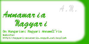 annamaria magyari business card